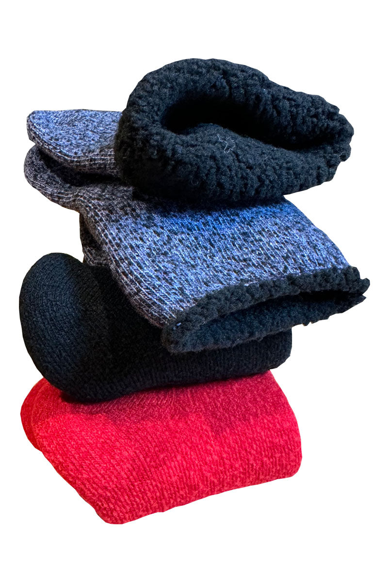 "Socks made with a hand-cranked knitting machine." 裏ボワ靴下 MENS WO001