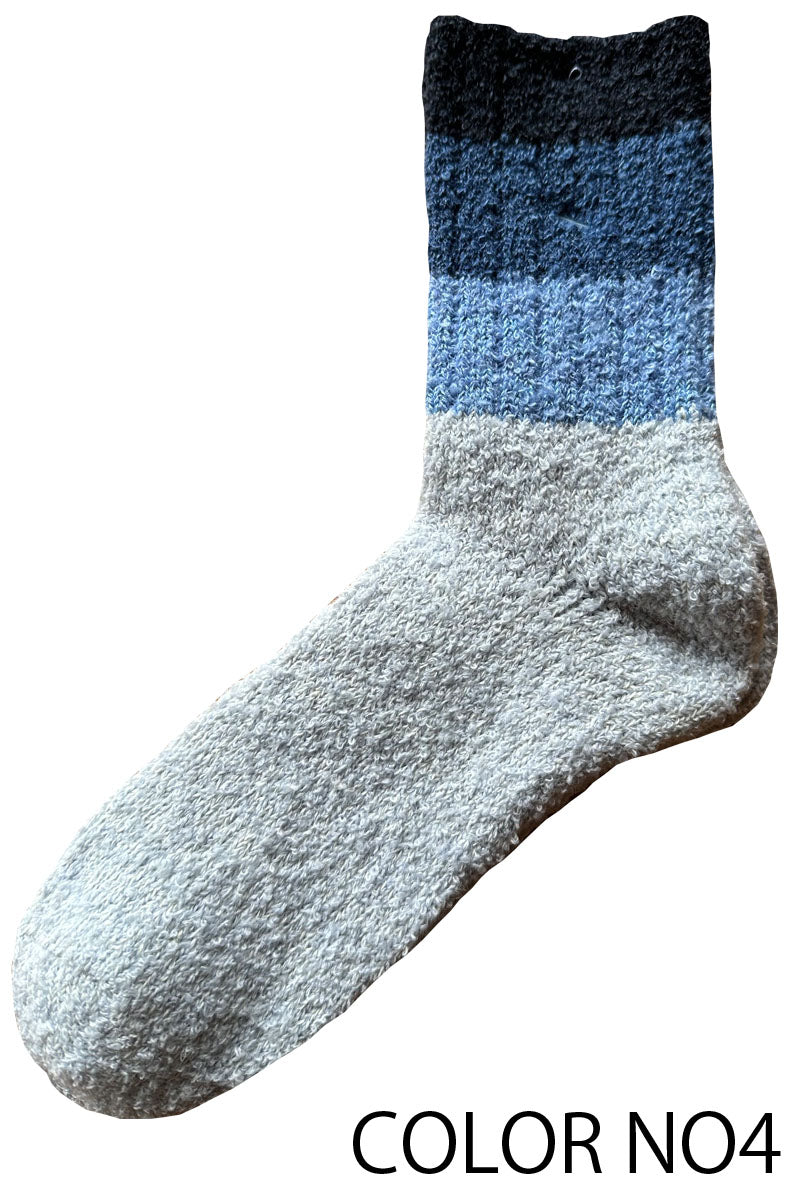 "Socks made with a hand-cranked knitting machine." 手廻し編み機靴下 MENS HSX-287